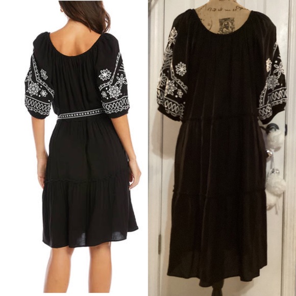 Karen Kane Embroidered Peasant Dress - Picture 3 of 6